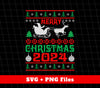 Merry Xmas, Happy New Year, Happy 2024, Christmas Display Style, Png Sublimation