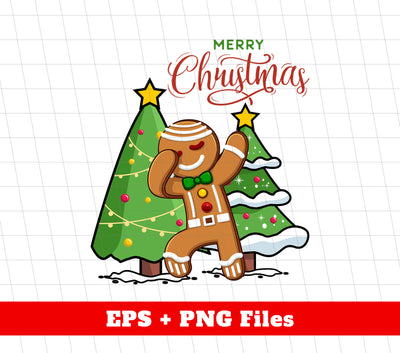 Funny Gingerbread, Dabbing Gingerbread, Funny Christmas, Digital Files, Png Sublimation