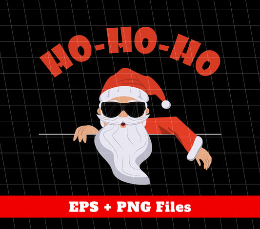 Ho Ho Ho, Funny Santa Claus, Cool Santa, Santa Jump To The House, Digital Files, Png Sublimation