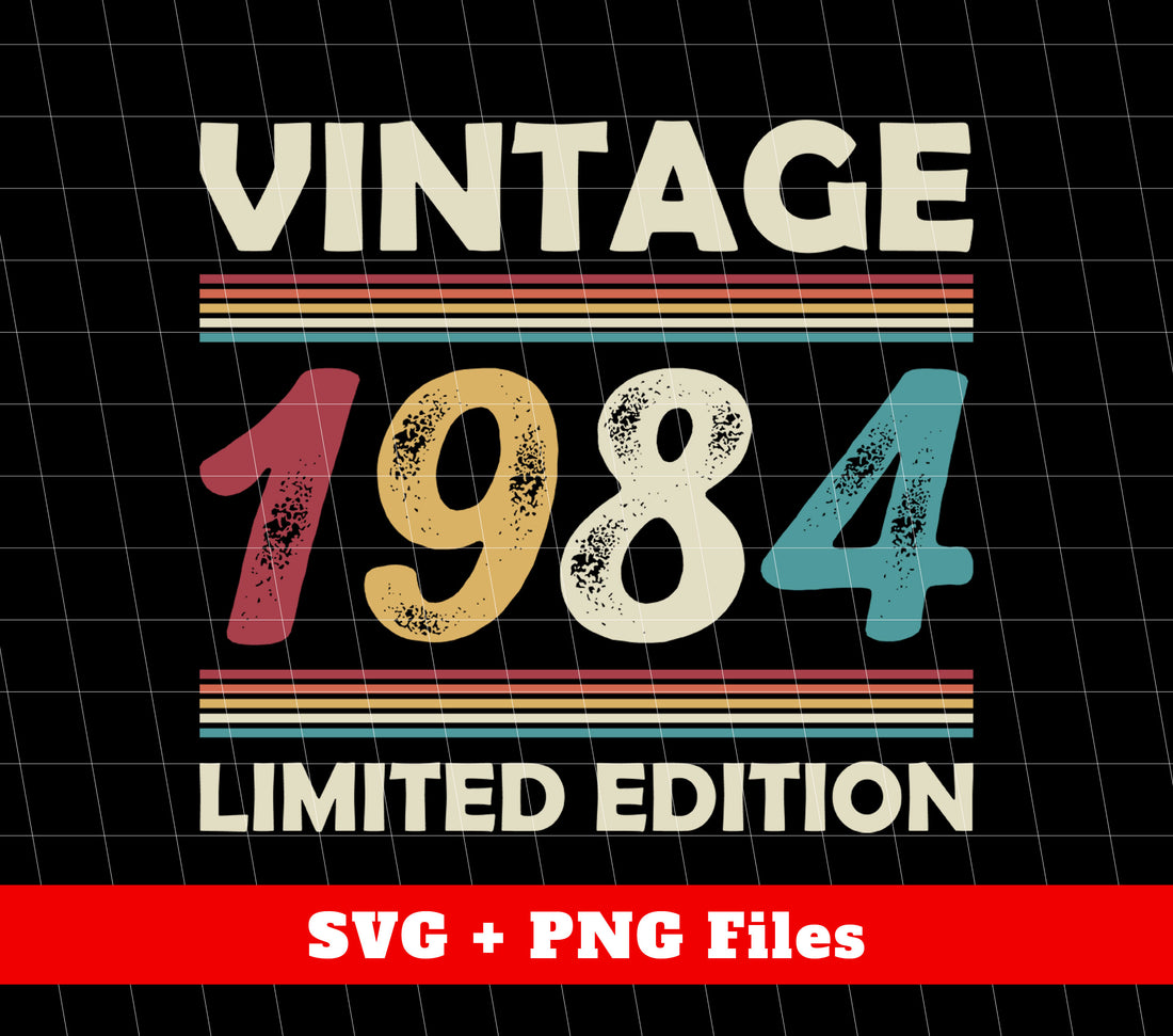 Vintage Birthday, 1984 Birthday, Retro 1984, Retro Birthday, Digital Files, Png Sublimation