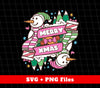 Merry Xmas, Trendy Snowman, Pinky Snowman, Pink Christmas, Digital Files, Png Sublimation