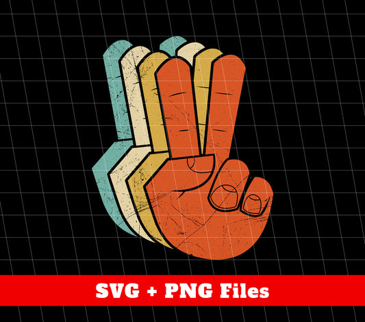 Peace Sign, Retro Peace Sign, Love Peace, Say Hi, Digital Files, Png Sublimation