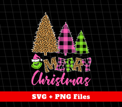 Leopard Christmas, Plaid Christmas, Trendy Grinch, Digital Files, Png Sublimation