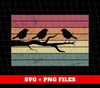 Bird Family, Bird Silhouette, Retro Bird, Happy Family, Digital Files, Png Sublimation