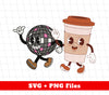 Disco Ball With Coffee Cup, Friends Lover, Coffee Lover, Png Sublimation