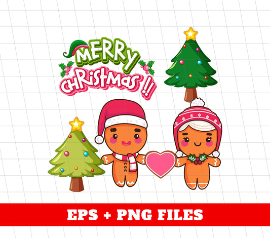 Couple Gingerbread, Lovely Gingerbread, Love Christmas, Trendy Christmas, Png Sublimation