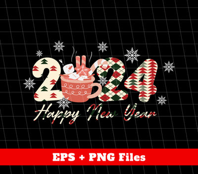 2024 New Year, Happy New Year, Love 2024, 2024 Is Coming, Png Sublimation