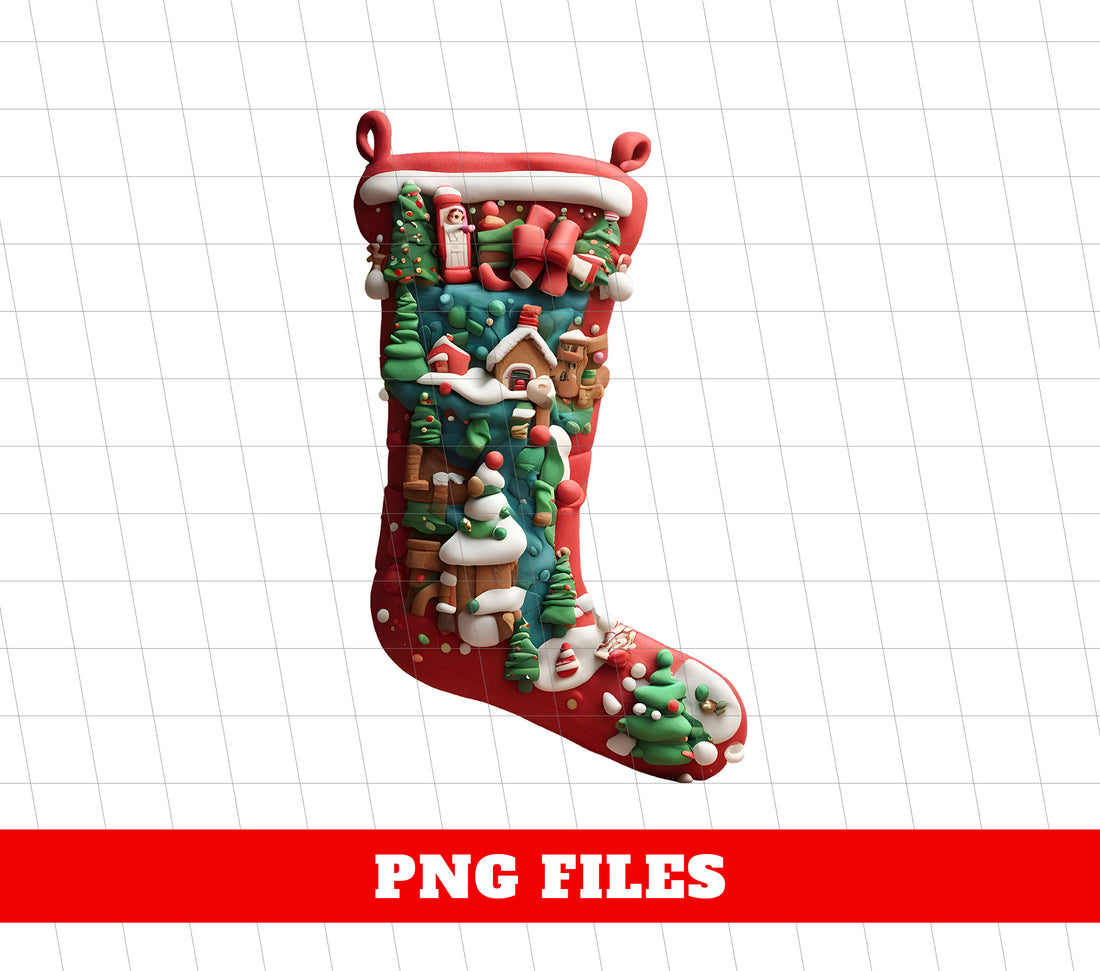Celebrate the holidays in style with our Christmas Sock! This trendy gift features a unique 3D design, perfect for any festive occasion. Made with high-quality materials, our Png Sublimation technology ensures vibrant and long-lasting colors. A must-have for any Christmas lover!