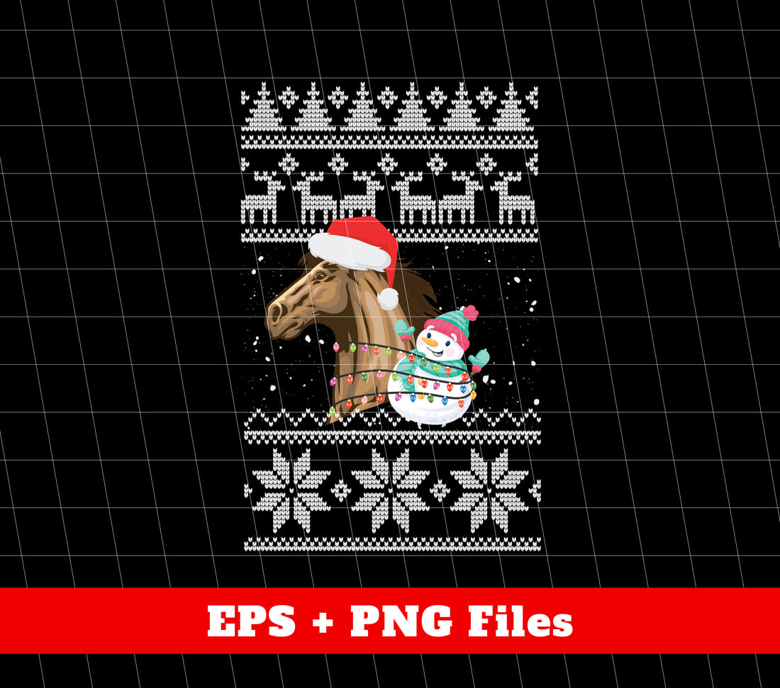 Get in the holiday spirit with our Horse Xmas design! Featuring a horse with a snowman and trendy Christmas pattern, this design is perfect for any festive occasion. Use it for sublimation projects and spread some holiday cheer.