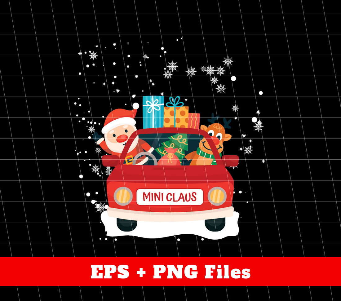 "Add some festive flair to your holiday apparel with Mini Claus, Christmas On A Car, and Xmas Is Coming designs. These trendy Christmas graphics are perfect for any holiday occasion. Made with high-quality PNG sublimation, they are sure to be a hit with friends and family."