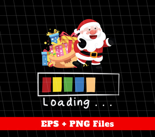 Loading To Christmas Season, Cute Santa Bring Gifts, Trendy Christmas, Png Sublimation