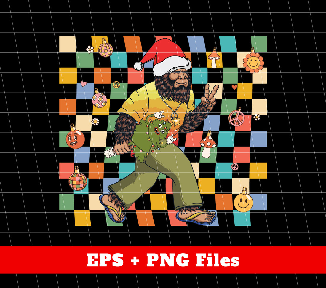 Introducing our Groovy Christmas collection - featuring Big Foot Christmas, Classic Yeti, and Trendy Christmas designs! These Png Sublimation designs will add a unique touch to your holiday decorations. Stand out with our fun and festive designs, perfect for any Christmas enthusiast.