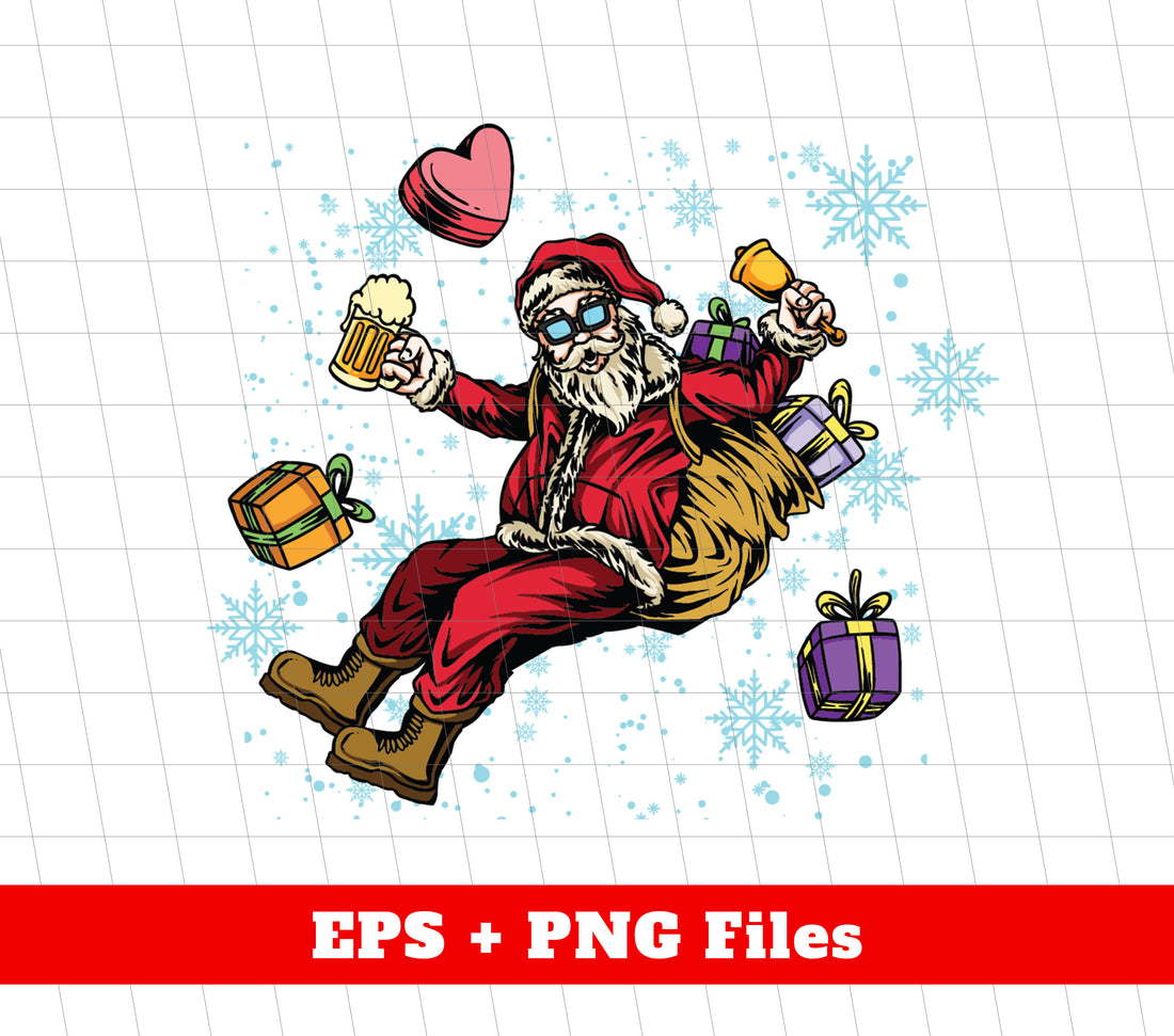 Experience a unique twist on Christmas with our Santa In Space Png Sublimation. This design features Astronaut Santa, spreading holiday joy while enjoying a frosty beer. Trendy and out-of-this-world, it's the perfect addition to any festive celebration. Get ready for takeoff and spread cheer with this one-of-a-kind design.