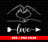 Heart Sign, Love Narrow, Cupid Narrow, Hand Make Heart, Digital Files, Png Sublimation