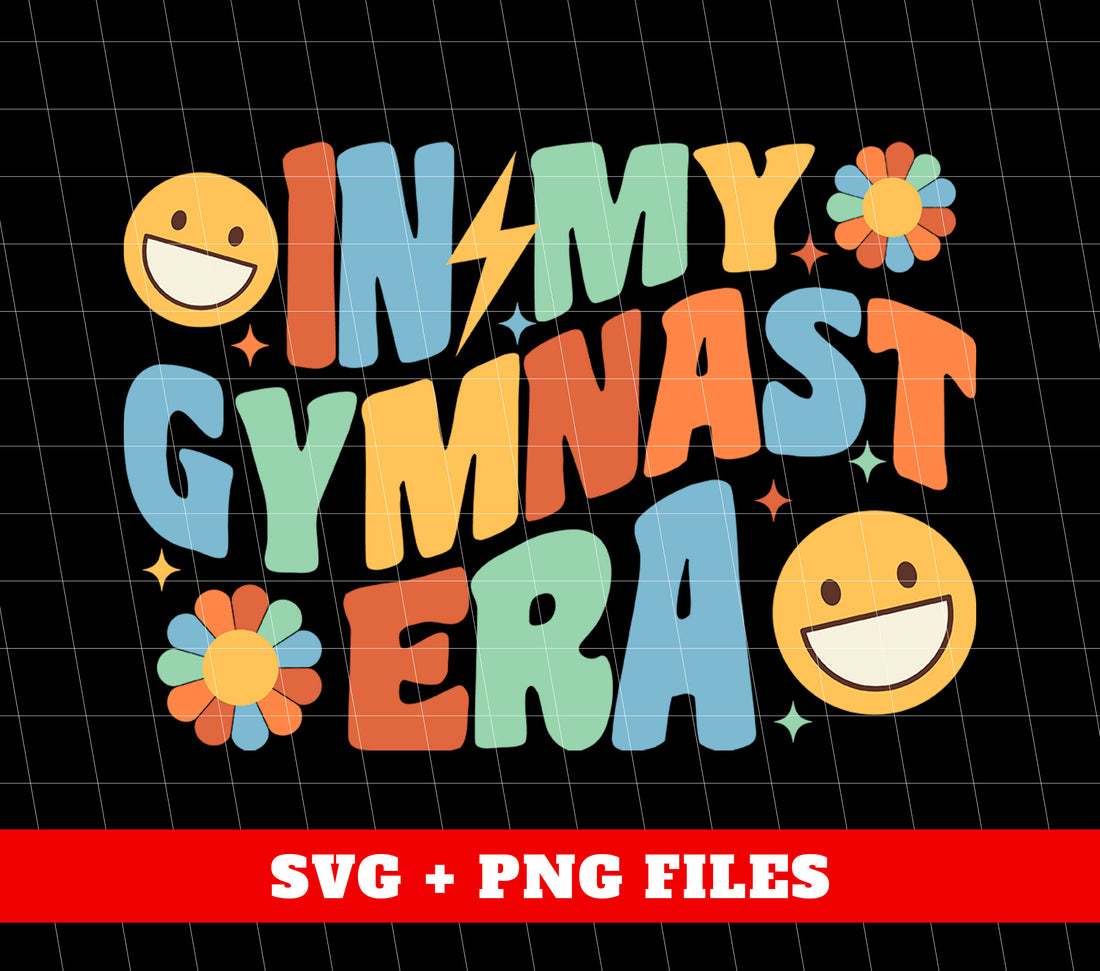 Get your groove on with In My Gymnast Era! These digital files feature trendy designs like Love Gym, Gym Lover, and Groovy Gymnast, perfect for any gymnastics enthusiast. Use them for sublimation on all your favorite gear.