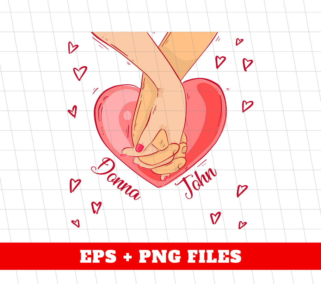 Make your Valentine's Day extra special with our Personalized Hand In Hand With Love digital files. Show your love with our Love You design, perfect for sublimation printing on any product. Customizable and unique, make your Valentine's Day memorable with our Personalized Valentine design.