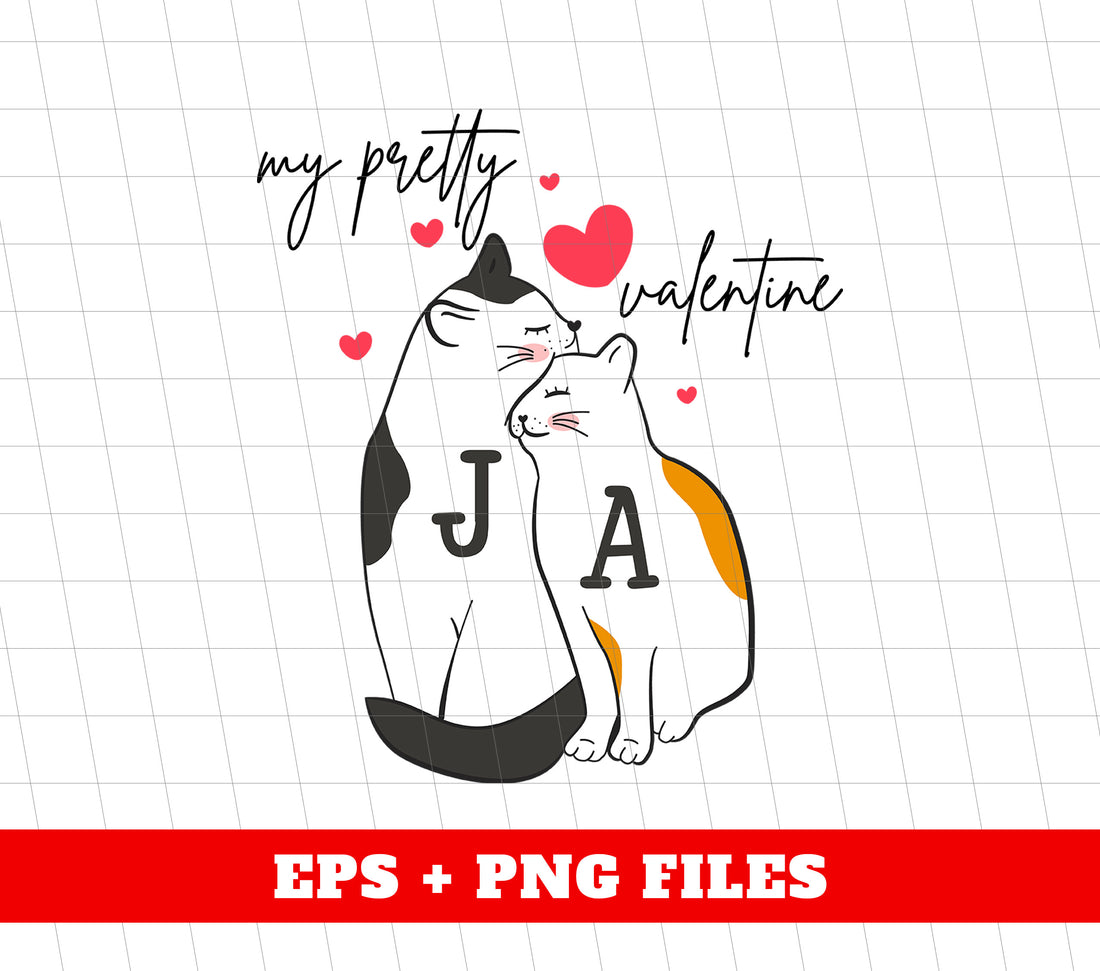 Get the perfect Valentine gift for the cat-loving couple in your life! Our Custom Name Valentine features a personalized cat couple and digital files that can be easily printed or used for sublimation. Show your loved ones how much you care with this unique and thoughtful gift.