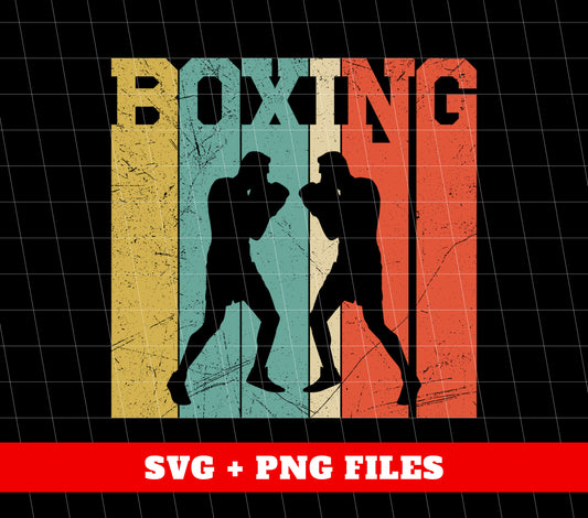 Boxing Lover, Love Boxing, Boxing Silhouette, Retro Boxing, Digital Files, Png Sublimation