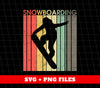 Retro Snowboarding, Love Skiing, Snowboarding Silhouette, Digital Files, Png Sublimation