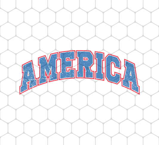 America Text, American Patriotic, 4th July Retro, 4th July, Png For Shirts, Png Sublimation