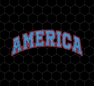 America Text, American Patriotic, 4th July Retro, 4th July, Png For Shirts, Png Sublimation