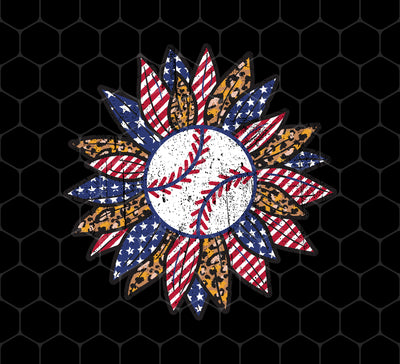 American Baseball, Sunflower Baseball, Leopard Sunflower, Png For Shirts, Png Sublimation