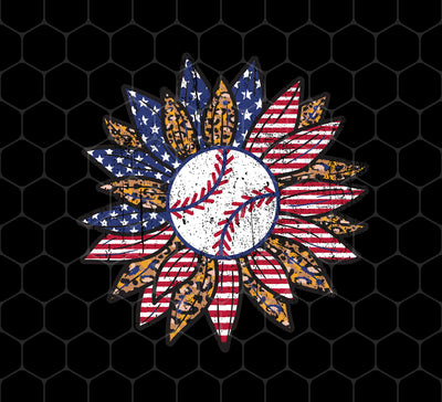 American Baseball, Sunflower Baseball, Leopard Sunflower, Png For Shirts, Png Sublimation