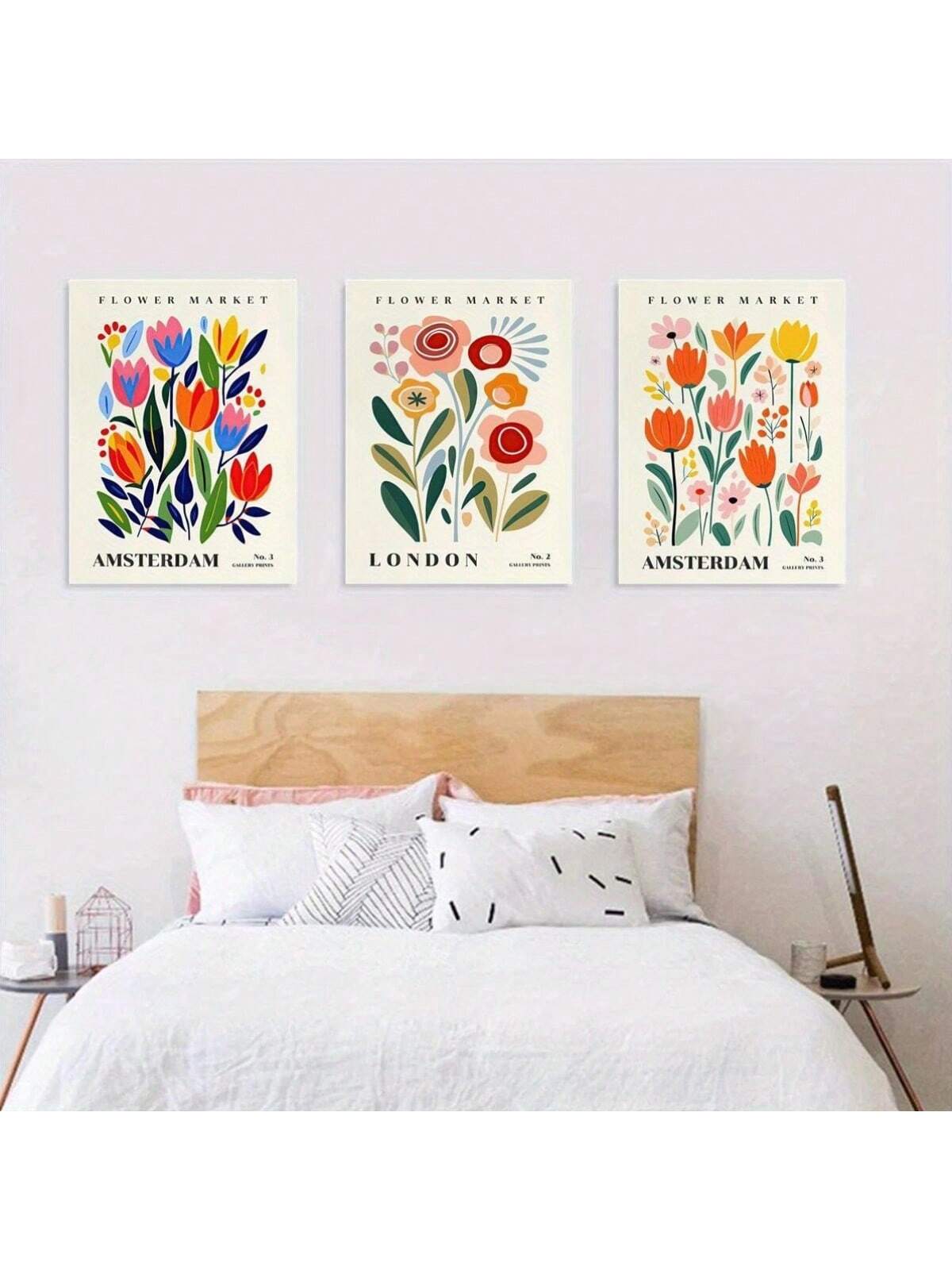 Bring a splash of springtime fun to your walls with the Amsterdam Flower Market 3-Piece Canvas Art Set! These vibrant botanical prints add a fresh, lively vibe to any room—whether it's your cozy living room or your busy office. Let these cheerful floral designs brighten your space and spark joy every day. Perfect for plant lovers who want a little garden magic without the watering!
