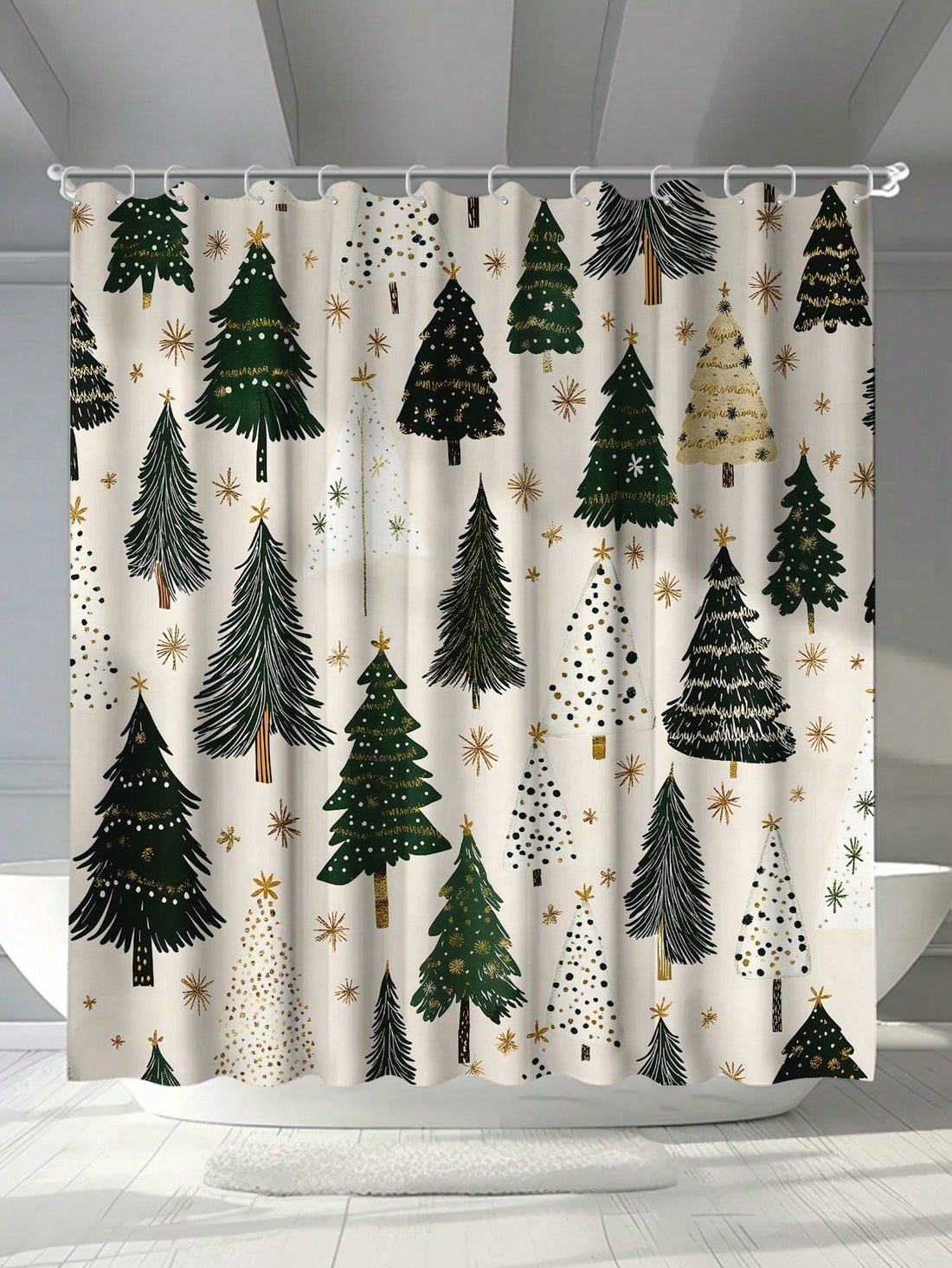 Add a touch of festive fun to your bathroom with our Animal-Themed Waterproof Christmas Shower Curtain! Not only will it protect your bathroom from mildew, but it also comes with hooks for easy installation. Perfect for the holiday season, this shower curtain features cute animal designs that will bring a smile to your face every time you step in.