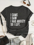 Escape your anxiety with this quirky graphic tee! Featuring the phrase 