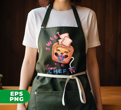 Cute Chef Gift, Custom Name, Custom Chef Name, Digital Files, Png Sublimation