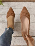 These Autumn Women's Brown Minimalist Flat Shoes feature a soft faux suede finish and an elegant pleated toe design to ensure that every shoe feels incredibly light. Perfect for transitioning between seasons, the deep brown hue and sophisticated minimalist silhouette offer a versatile look that pairs effortlessly with both professional attire and casual summer outfits.