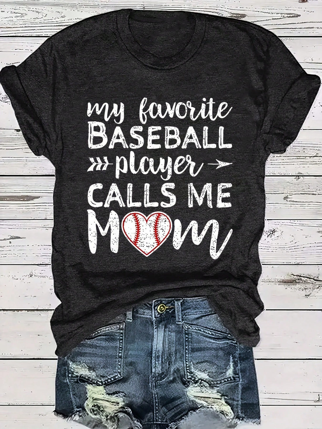 Show off your pride as a Baseball Mom with this casual tee! Featuring the phrase "My Favorite Player Calls Me Mom", this shirt is perfect for the summer with its comfortable fit. Get ready to cheer on your MVP while staying stylish and comfortable!