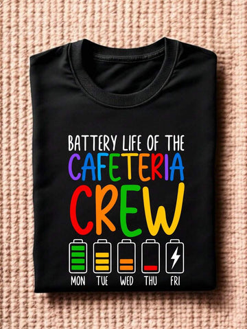 Show your appreciation with the Battery Life Cafeteria Crew T-Shirt, designed especially for food service heroes and lunch ladies. This playful tee celebrates the hardworking crew who keep the cafeteria running smoothly, making it a fun and thoughtful gift. Comfortable and casual, it’s perfect for everyday wear or as a cheerful reminder of the energy and dedication behind every meal served.