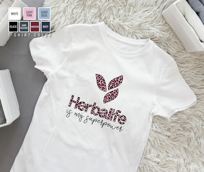 Herbalife New Logo Leopard Unisex T-Shirt, Pink Leopard Shirts, Herbalife White Shirt