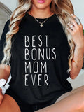 Show some love for your stepmom with our Best Bonus Mom Ever t-shirt! Made from soft, breathable cotton, it's the perfect way to show her how much she means to you. Bonus points for the fun and cute design (just like her)!