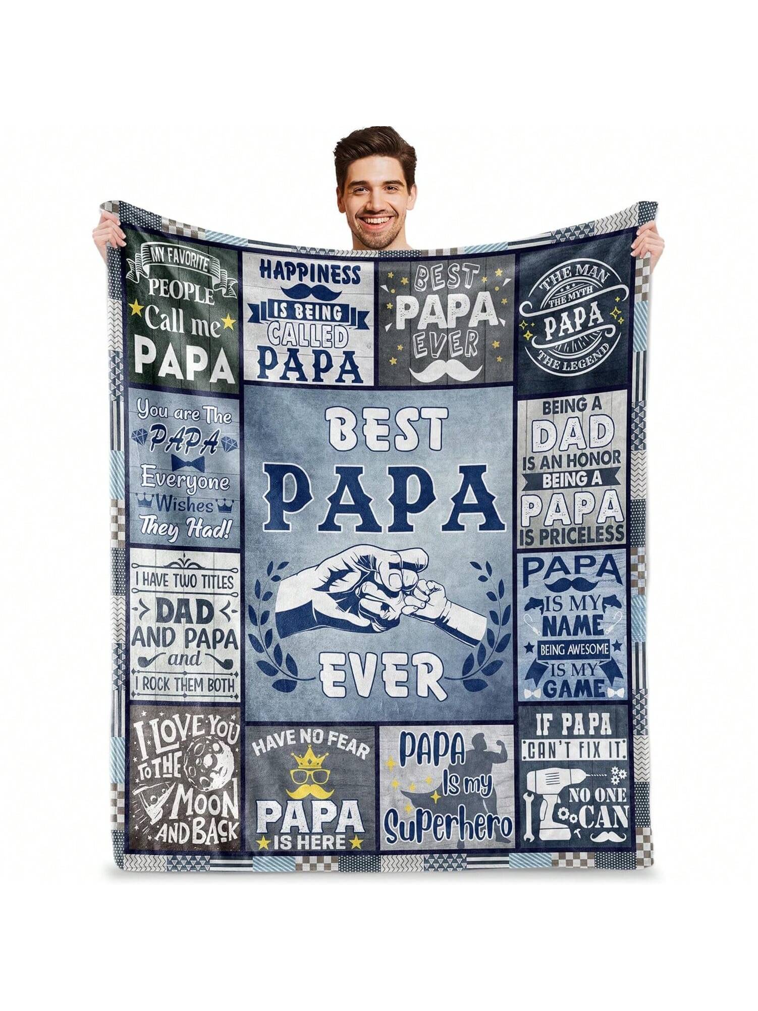 Get ready for the ultimate comfort with our Best Dad Ever Cozy Flannel Throw Blanket! Perfect for travel, camping, and home decor, this blanket is the ultimate gift for any dad. With its soft and warm flannel material, he'll be cozy and comfortable wherever he goes. Dad will certainly feel like the best ever with this blanket!