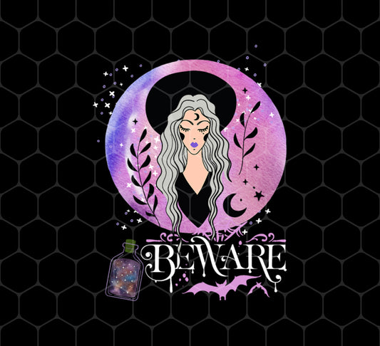 Beware, Mystery Girl, Love The Moon And Stars, Blink Background, Png Sublimation, Digital File