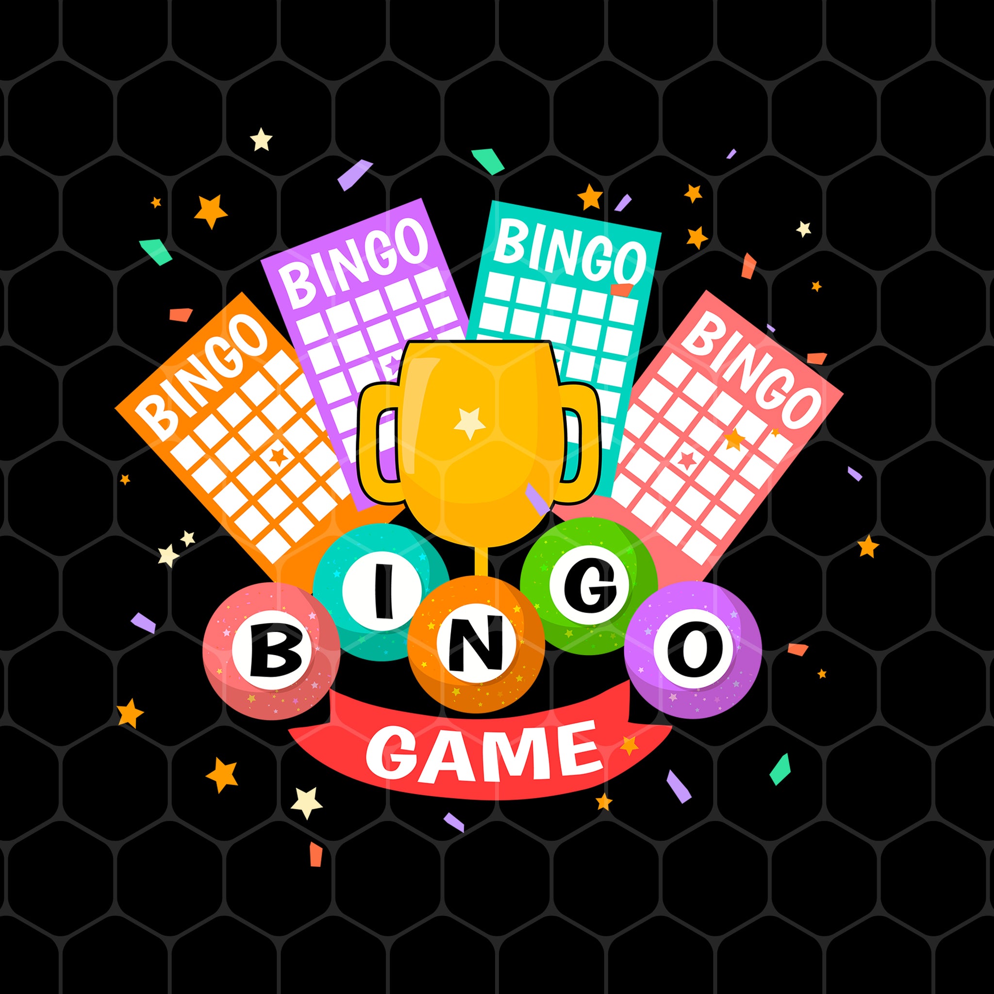 Bingo Trophy, Get The Trophy, Win The Game, Bingo, Png Printable, Digital File