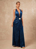 Step into the spotlight with this Blue Velvet Bodycon Dress, crafted to turn heads at every event. Its lush velvet fabric hugs your curves while the daring V-neck and backless design add a flirty, unforgettable touch. Perfect for dancing late into the night or making a statement at your next party, this elegant evening gown is your new go-to for nights full of fun and glamour.