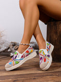 Step into summer with these Bohemian-style embroidered casual sneakers designed for women who love a playful twist on comfort and fashion. Featuring vibrant embroidery that adds a splash of color and personality, these sneakers are perfect for sunny days and carefree adventures. Lightweight and breathable, they keep your feet happy while you express your unique style effortlessly. Whether you're strolling through the city or enjoying a weekend getaway, these sneakers bring a fun, boho vibe to every step.