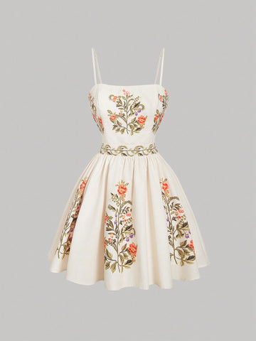 Effortlessly embody bohemian bliss with this printed slip mini dress. Perfect for summer, the spaghetti straps add a touch of femininity while the print adds a fun and playful element. Stay cool and stylish in this must-have dress.