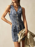 Step into carefree charm with this Bohemian Blue Denim V-Neck Mini Dress. Its playful cut and vibrant blue hue make it perfect for sunny days and spontaneous adventures. The flattering V-neck adds a touch of flirty ease, while the mini length keeps your look fresh and fun. Effortless style has never been this inviting!