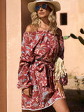 Flaunt your carefree style with this Bohemian Chic Asymmetrical Off-Shoulder Lace Mini Dress. Its unique design is both playful and elegant, while the pockets add a practical touch. Perfect for any occasion, this dress is a must-have in every fashionista's wardrobe.