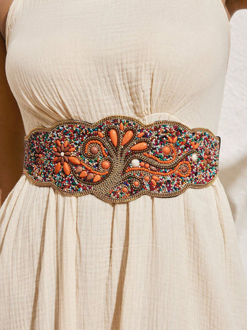Enhance your style effortlessly with our Bohemian Chic Waist Belt. The elegant turquoise floral design adds a touch of bohemian charm while cinching your waist for a flattering silhouette. Made with quality materials, this waist belt is perfect for any occasion. Shop now for effortless style!