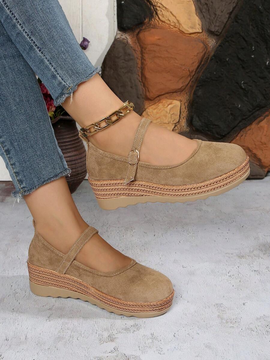 Step into effortless style with these whimsical wedge strap sneakers that blend comfort with boho charm. Featuring a sturdy thick sole for all-day support and an adorable bow detail that adds personality to every step, these kicks are your new go-to for casual spring and autumn adventures. The adjustable strap keeps your foot secure while the elevated wedge gives you that subtle height boost without sacrificing comfort. Perfect for pairing with flowy dresses, denim, or anything in between—because looking cu