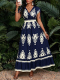 Get ready to make a statement with our Bohemian Chic Maxi Dress! Perfect for any occasion - from beach vacations to birthday parties to summer events. This fun and flowy dress exudes style and comfort, making you the life of the party. A must-have for any fashion-forward woman!
