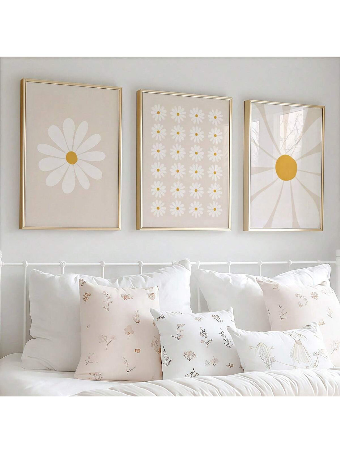 Add a touch of whimsy to any room with this 3-piece Bohemian Daisy Flower Canvas Art Set. Featuring soft, neutral tones and charming daisy designs, it’s perfect for brightening up your modern home or nursery with a playful yet soothing vibe. Easy to mix and match, these canvases bring fresh, carefree energy to your walls without overwhelming your space.
