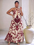 Plus size halter maxi dress view 1
