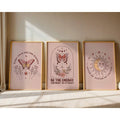 Transform your space with this enchanting Bohemian Pink Tarot Wall Art Set. Featuring spiritually inspired aesthetic prints in soft pink tones, this collection brings mystical elegance to any room. Perfect for dorms, bedrooms, or living spaces seeking a modern bohemian vibe. Each print captures the essence of tarot symbolism with contemporary design sensibilities. 
